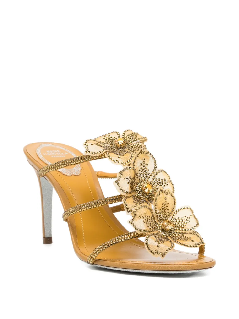 René Caovilla 80mm peach-flower sandals | Heeled Sandals | Image 2