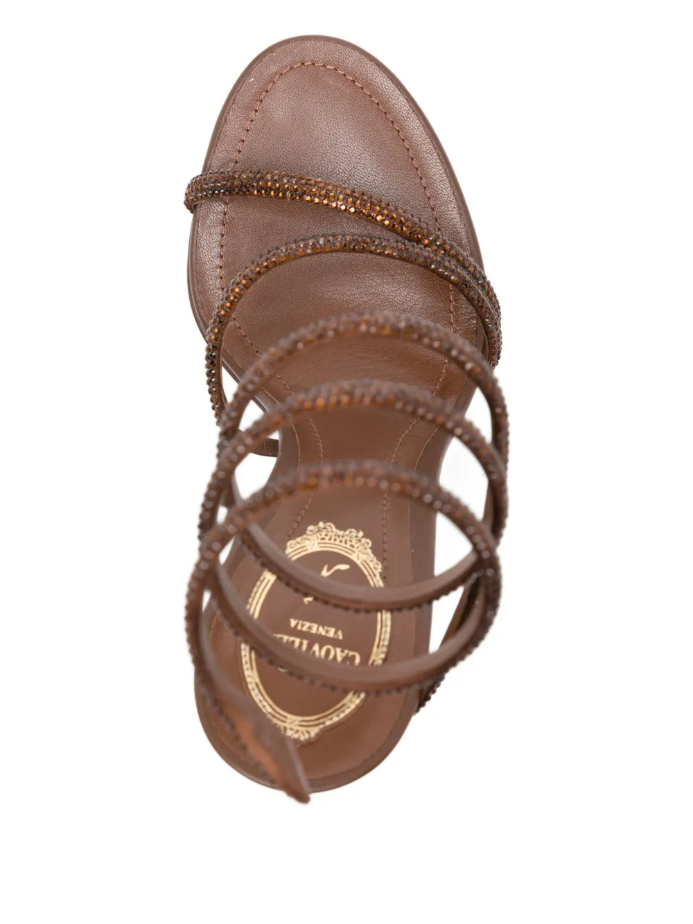 René Caovilla 120mm Margot sandals Brown