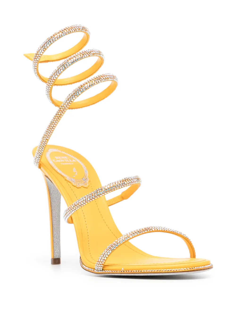René Caovilla 110mm Cleo sandals Yellow