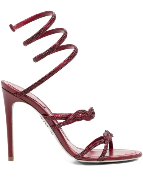 René Caovilla 110mm spiral-embellished knot sandals