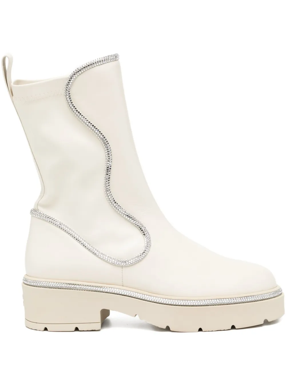 René Caovilla Onda laarzen Beige