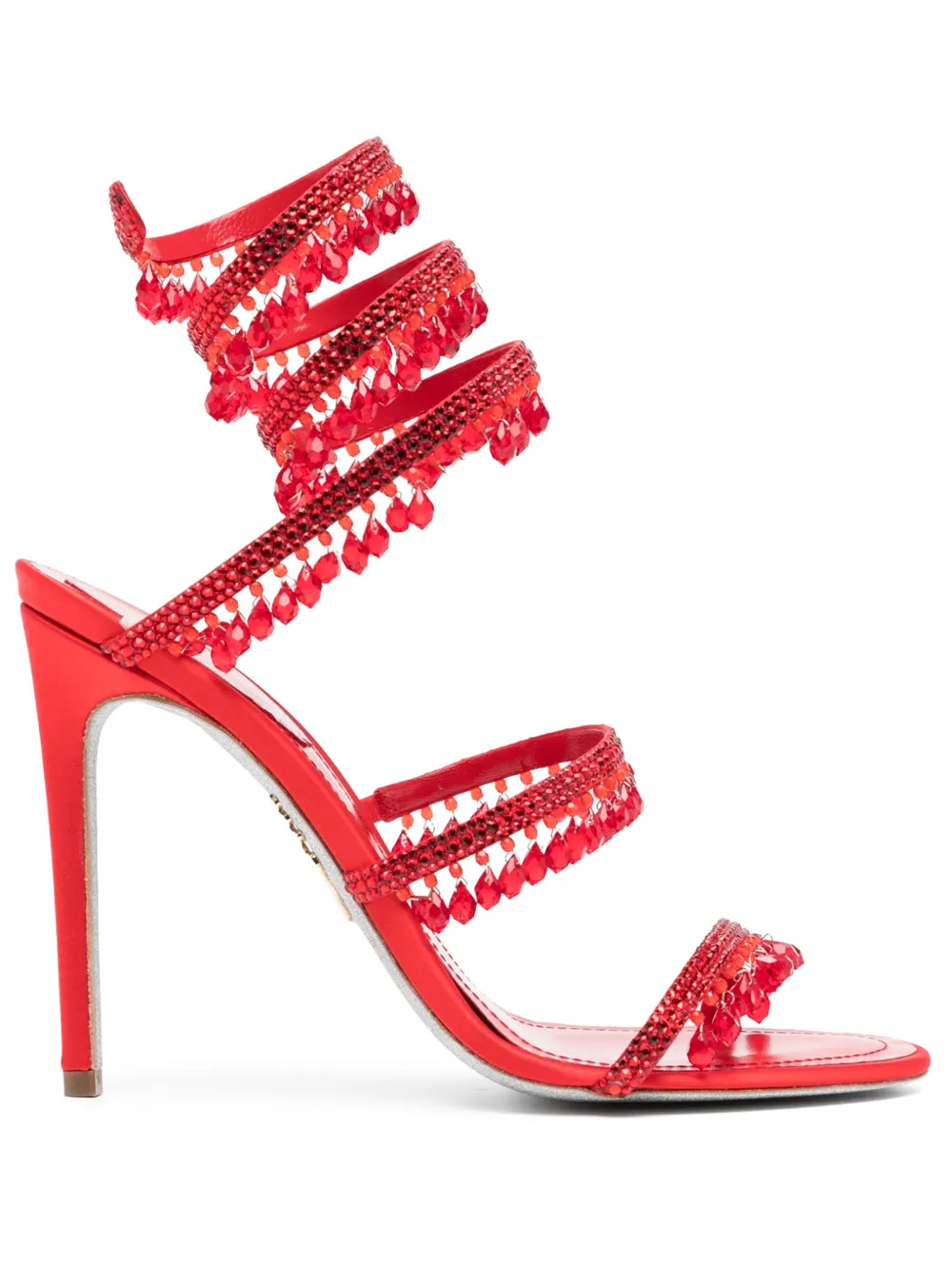 René Caovilla 110mm chandelier sandals Red