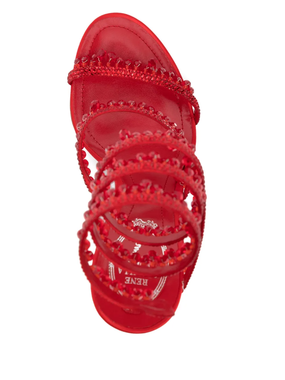 René Caovilla 110mm chandelier sandals Red