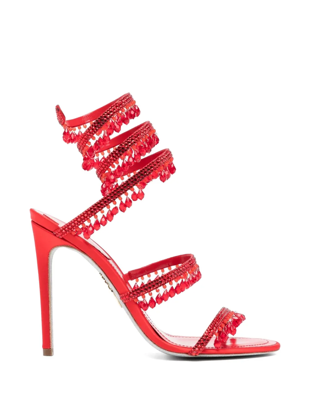 René Caovilla 110mm chandelier sandals - Rot