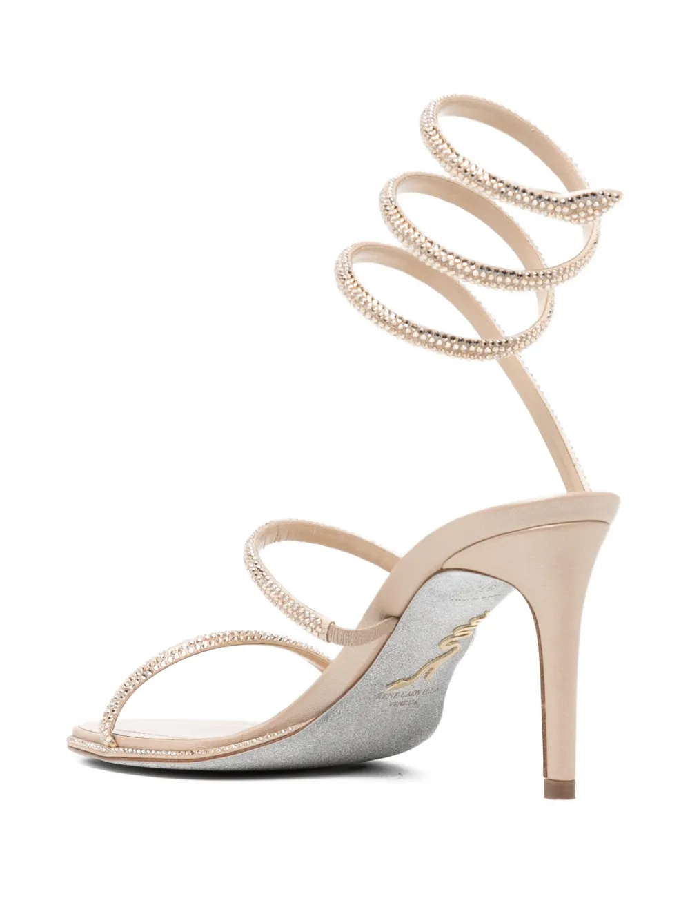 René Caovilla 100mm Cleo sandals Neutrals