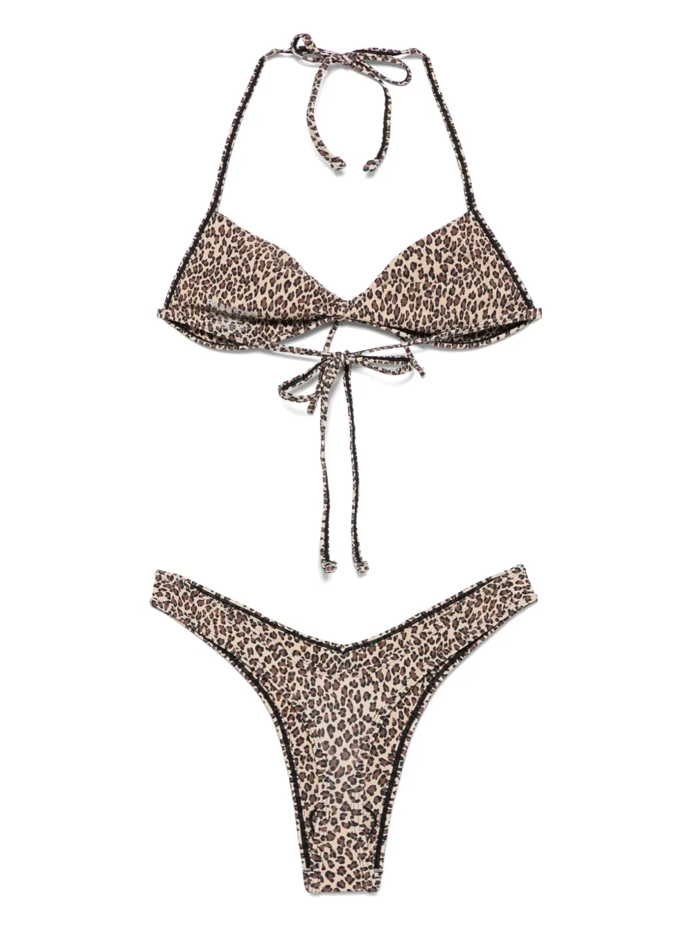 FRANKIES BIKINIS LEOPARD-PRINT BIKINI SET
