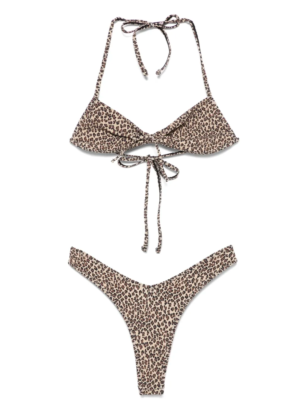 FRANKIES BIKINIS LEOPARD-PRINT BIKINI SET