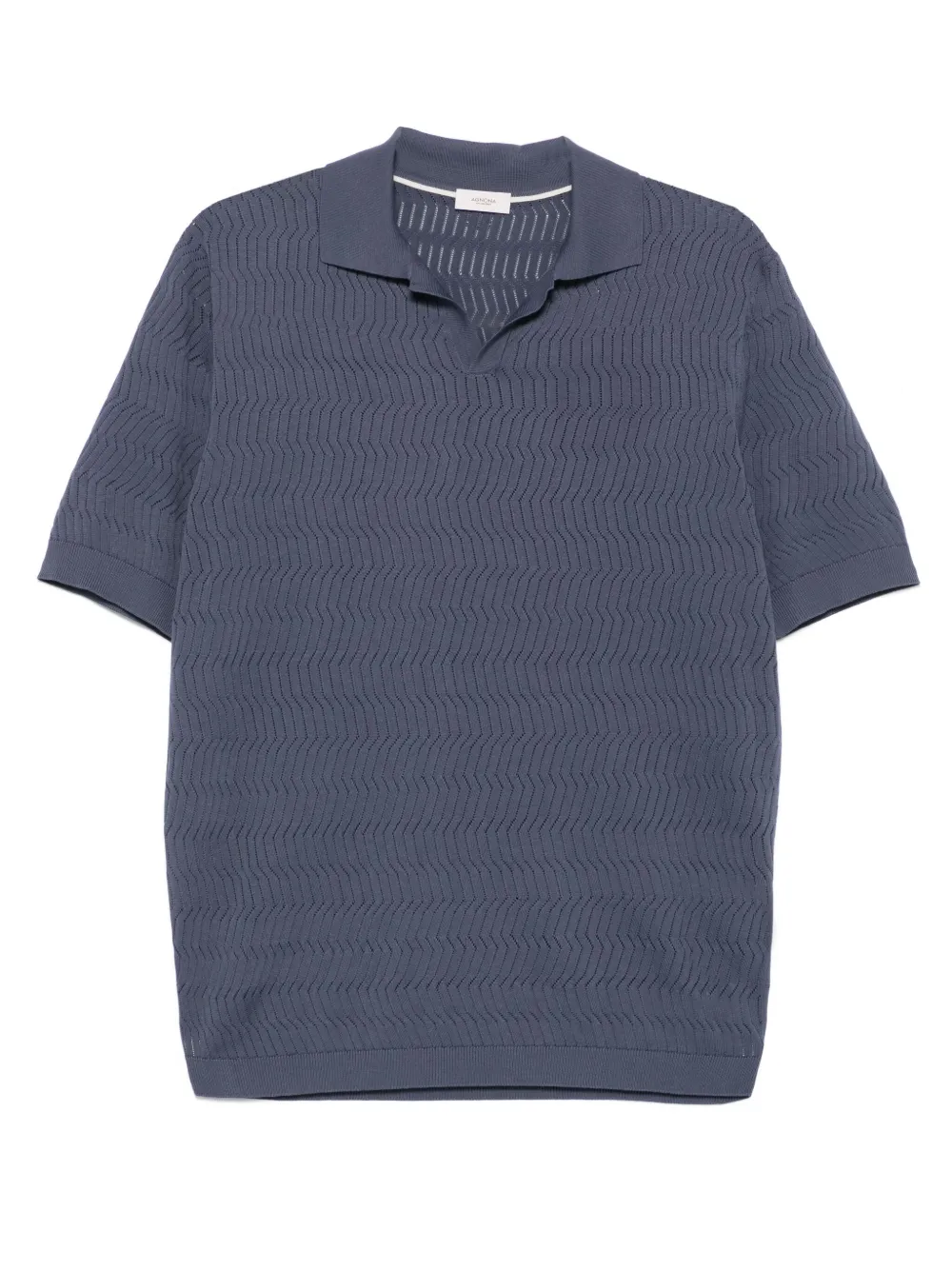 Agnona silk-blend polo shirt | Blue | Image 1