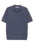 Agnona silk-blend polo shirt - Blue