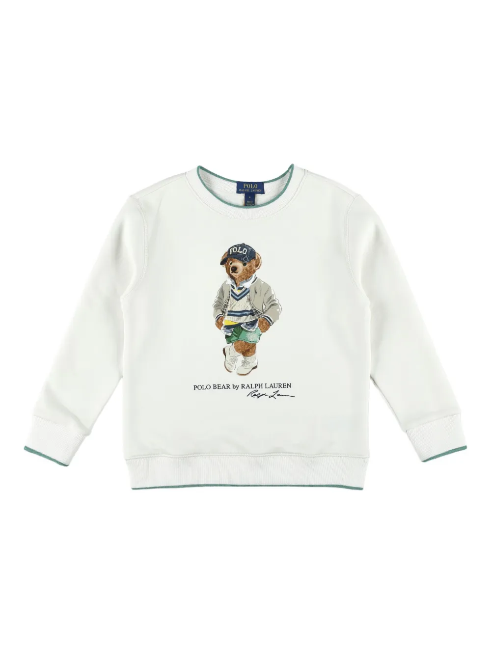 POLO RALPH LAUREN KIDS Sweater met teddybeerprint Wit