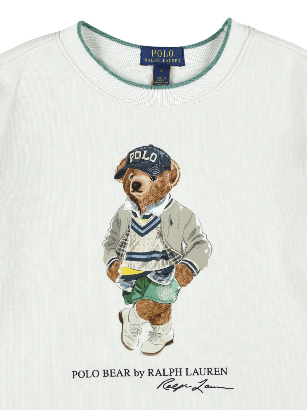 POLO RALPH LAUREN KIDS Sweater met teddybeerprint Wit