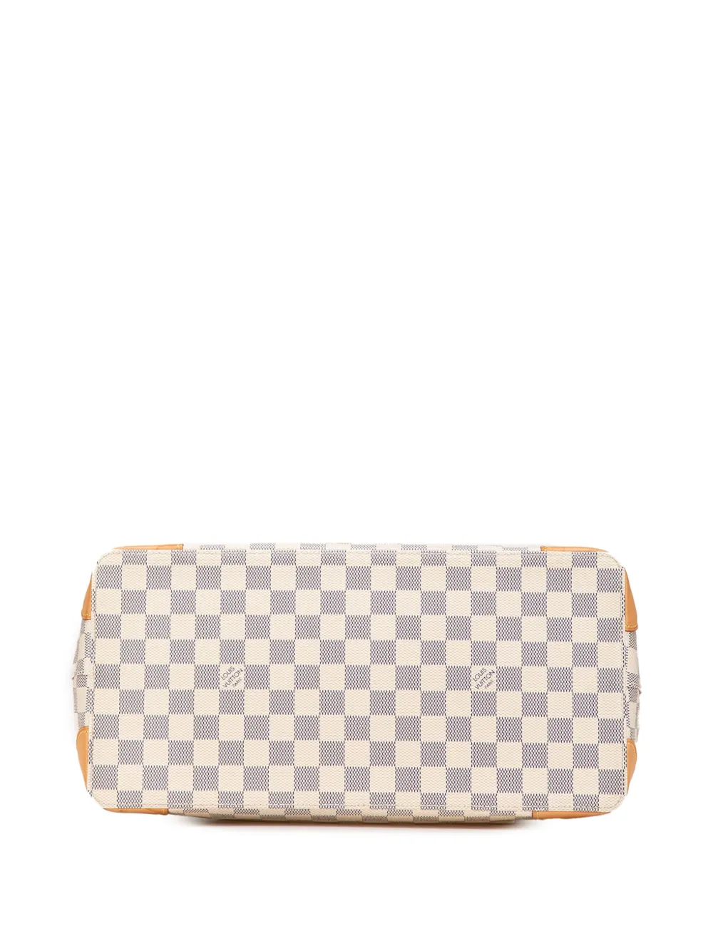 Pre-owned Louis Vuitton 2011 Damier Azur Hampstead Mm Tote Bag In White