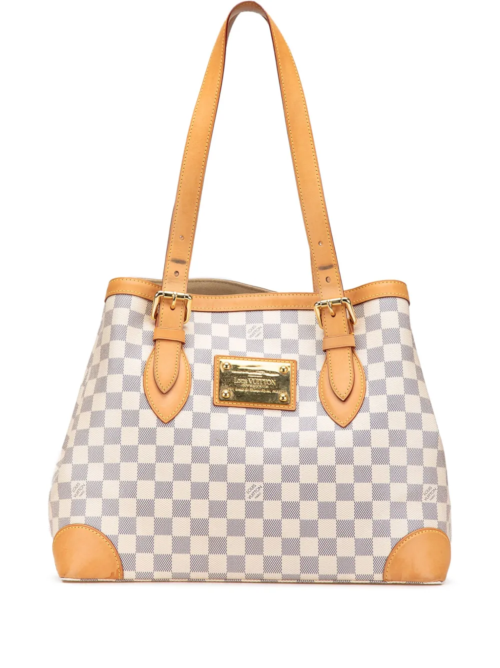 Louis Vuitton Pre-Owned 2011 Damier Azur Hampstead MM tote bag - ホワイト Louis Vuitton Pre-Owned 2011 Damier Azur Hampstead MM tote bag - ホワイト