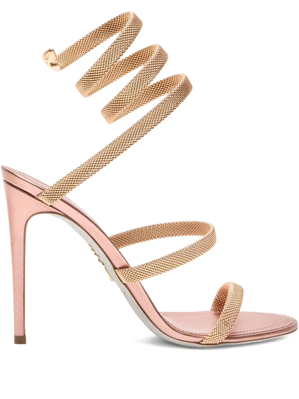 René Caovilla Juniper 105 mm sandalen Goud
