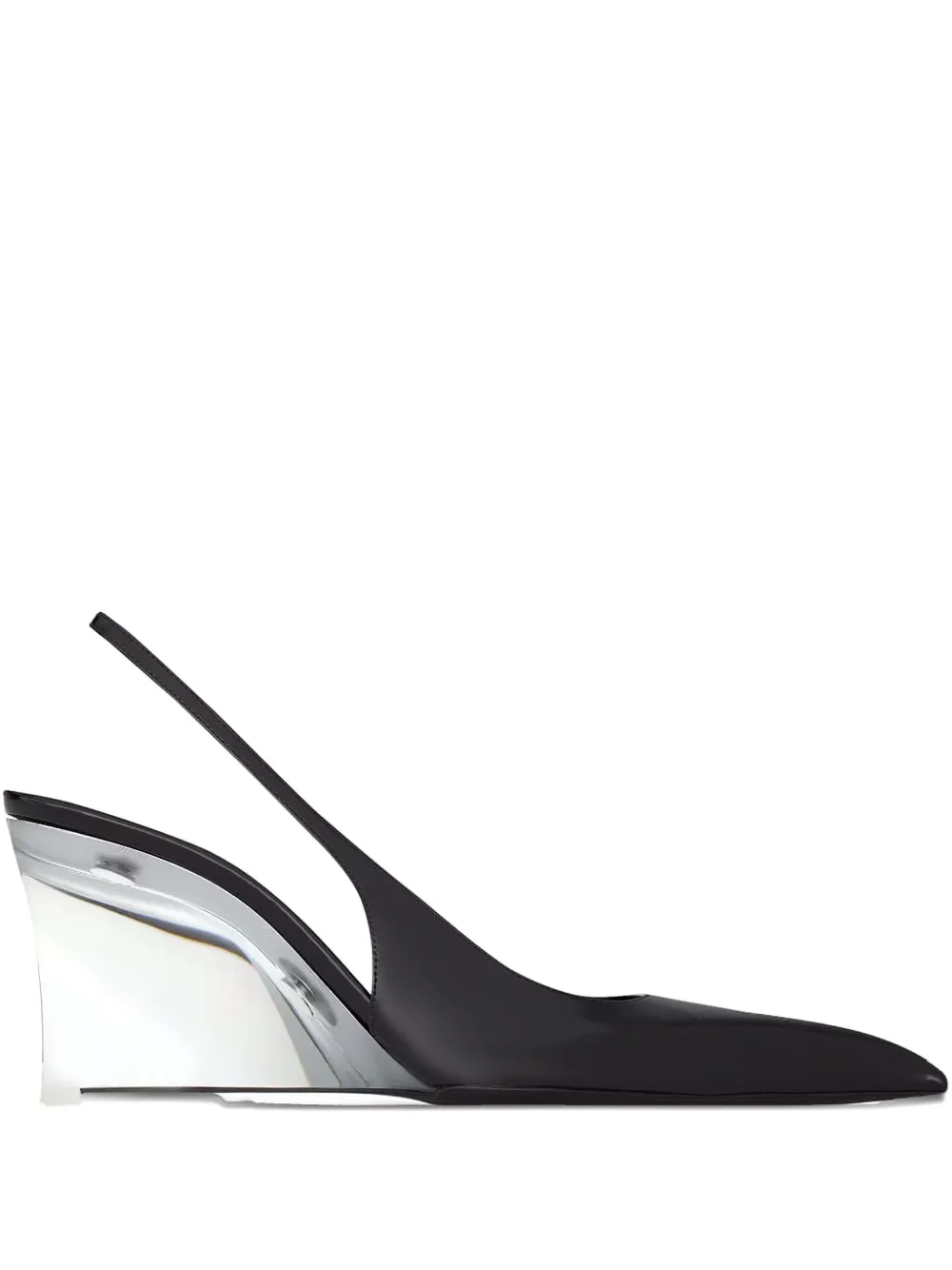 Saint Laurent Slingback pumps met sleehak Zwart