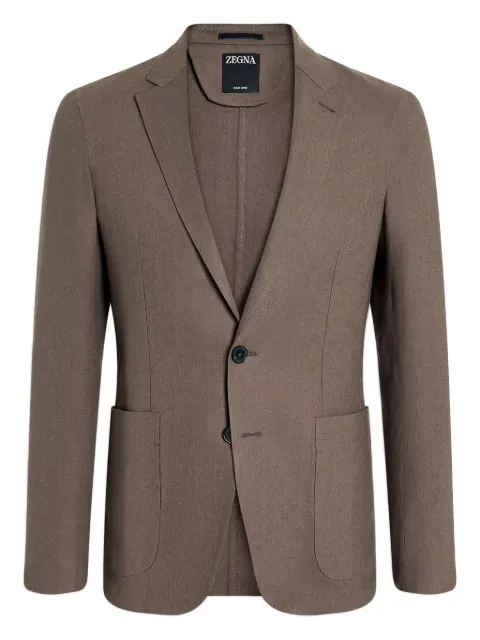 Zegna two-button patch-pocket blazer
