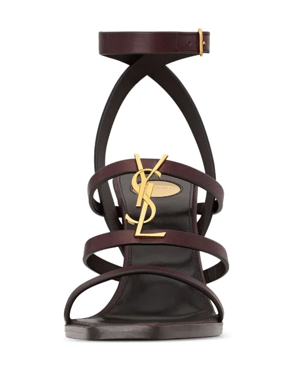 SAINT LAURENT ブラウンウェッジサンダル