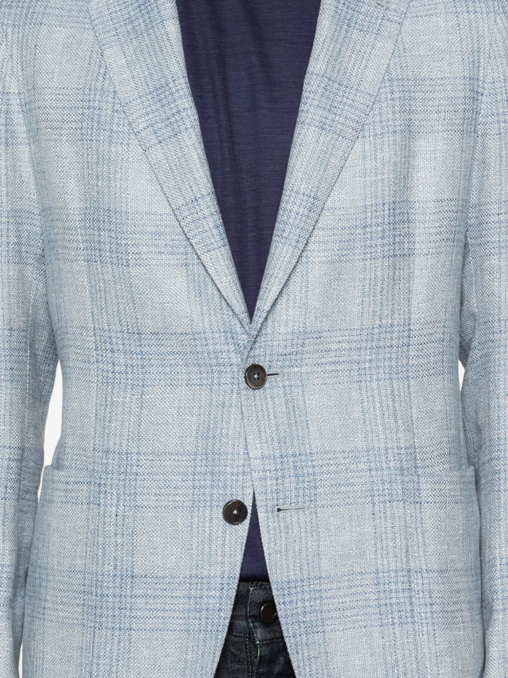 Zegna Geruite blazer Blauw