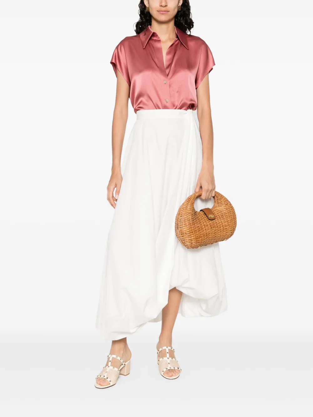 Vince Zijden blouse - Roze