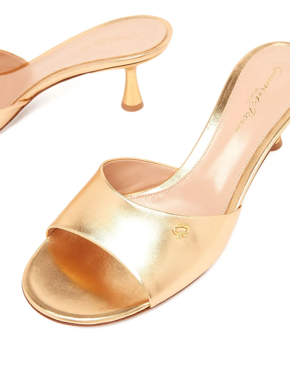 Gianvito Rossi 55mm Ascent metallic leather sandals | Heeled Sandals | Image 2