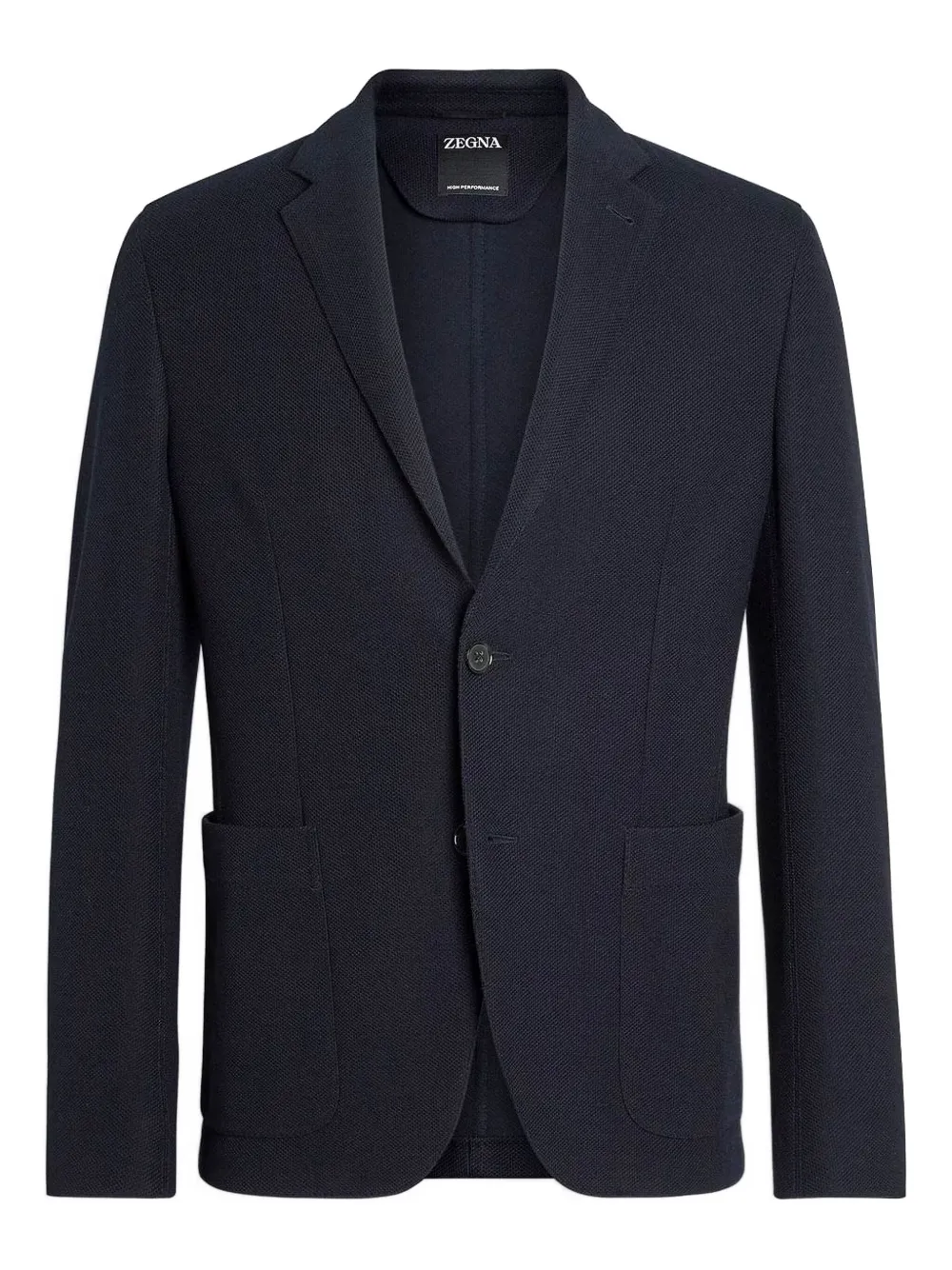 Zegna patch-pocket knitted blazer | Blue | Image 1