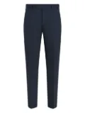 Zegna flat-front tapered trousers - Blue