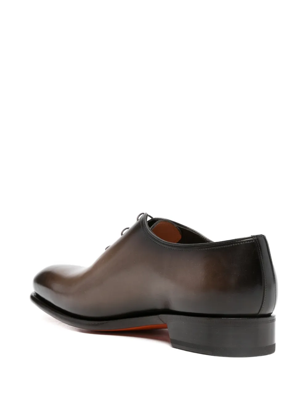 Santoni Loafers met amandelvormige neus en veters Bruin
