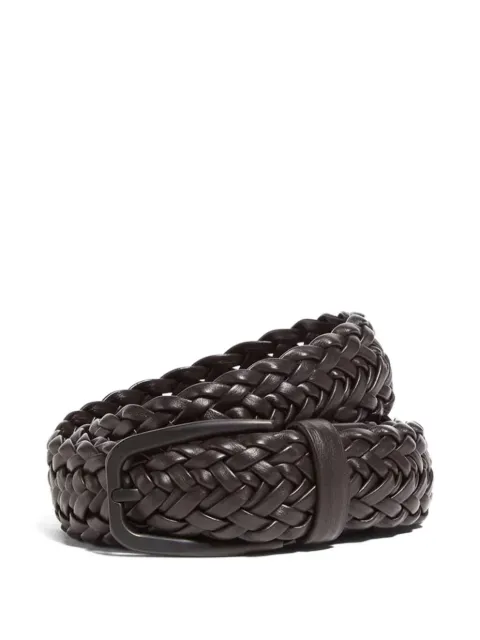 Zegna braided leather belt