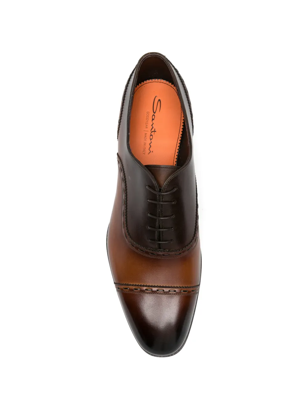 Santoni Oxford veterschoenen Bruin