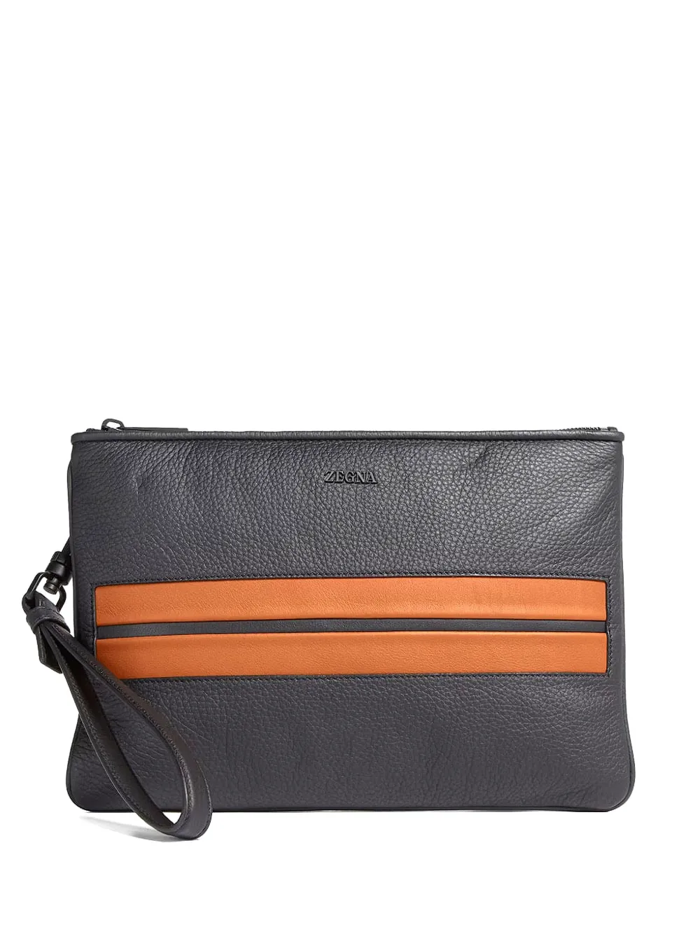 Zegna leather clutch bag Zwart