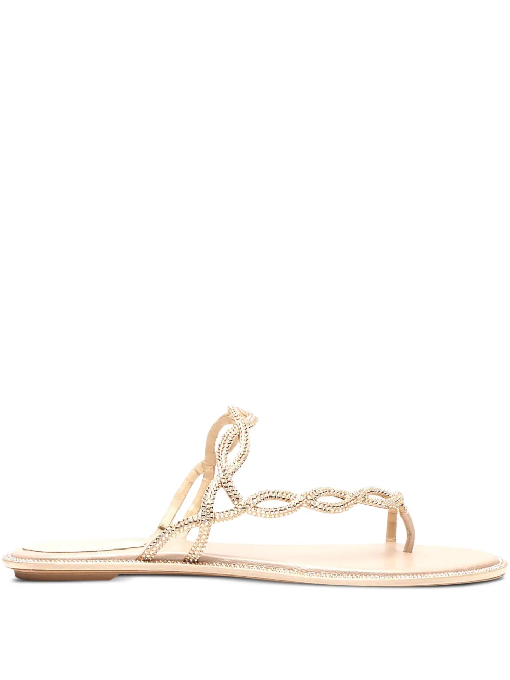 René Caovilla Sandalen met stras Beige
