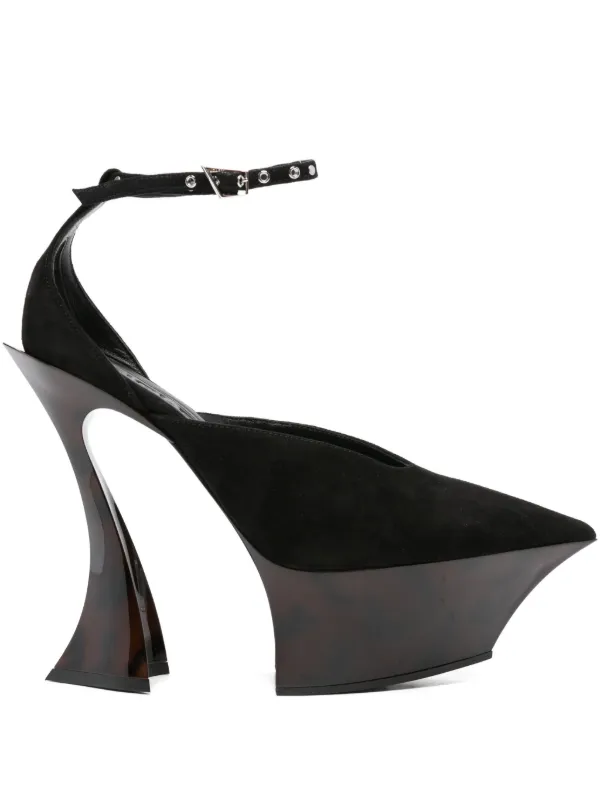 Mugler 140mm Platform Pumps in Black