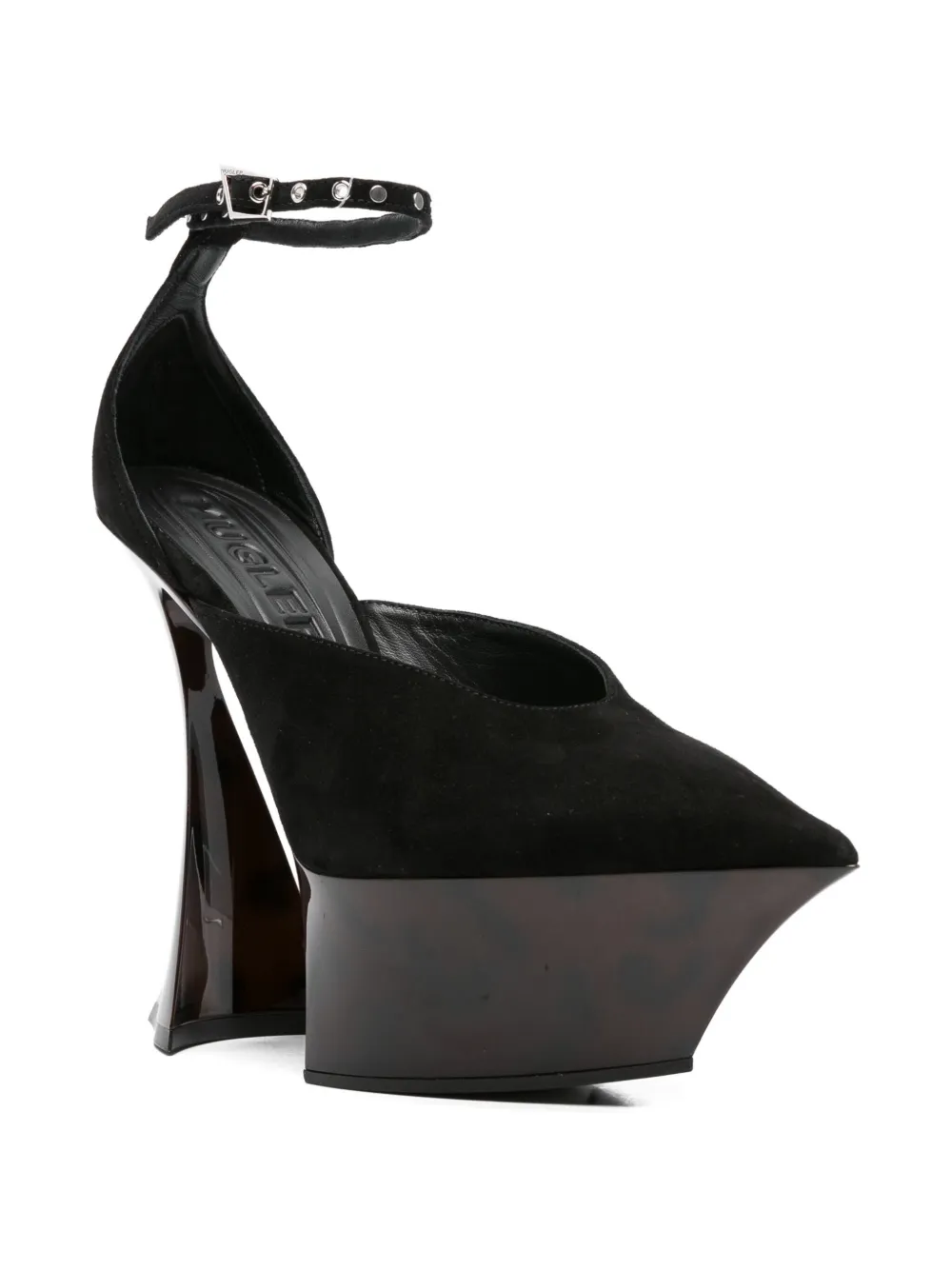 Mugler 140mm platform pumps Black