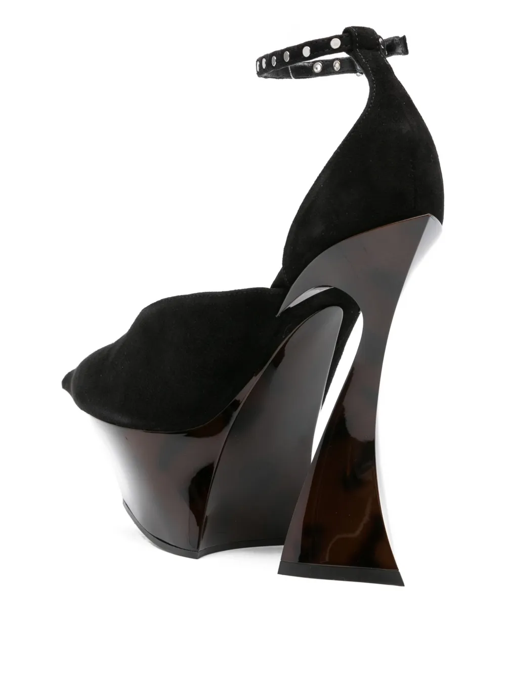 Mugler 140mm platform pumps Black