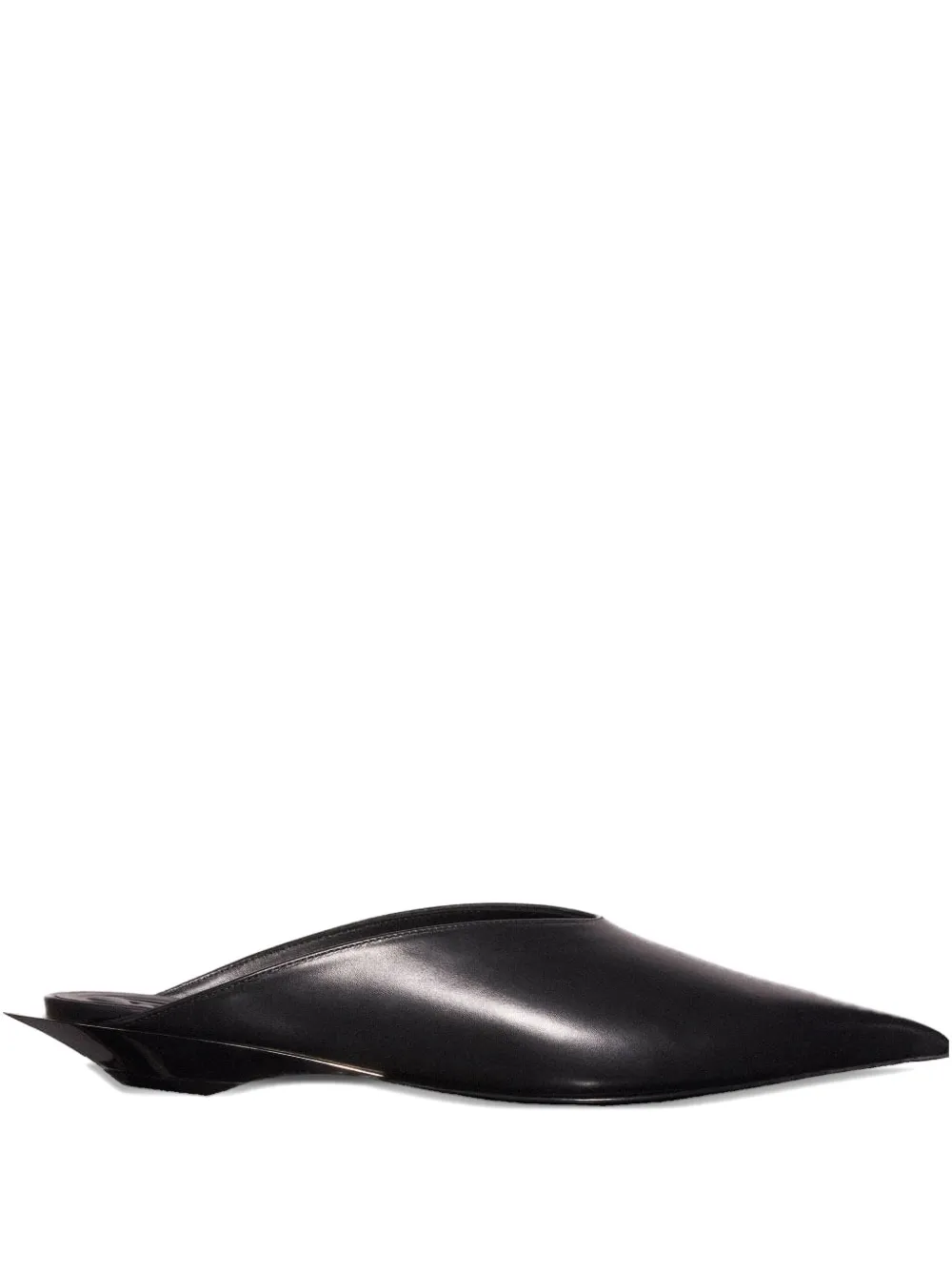 Mugler Fang Pointed-toe Mules In Black
