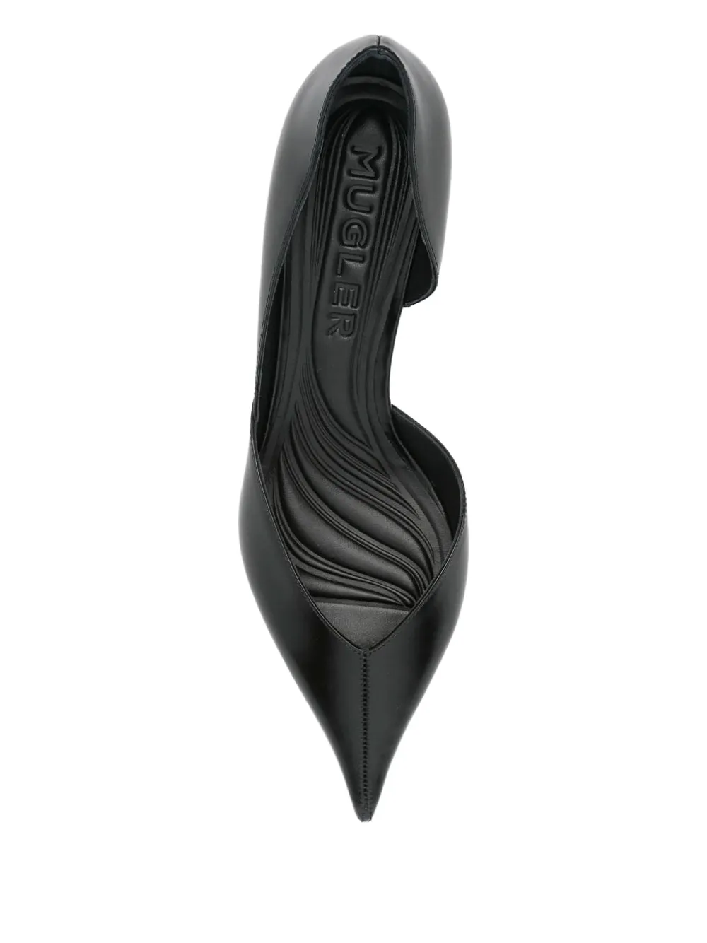 Mugler 55mm Fang sculpted-heel pumps Black