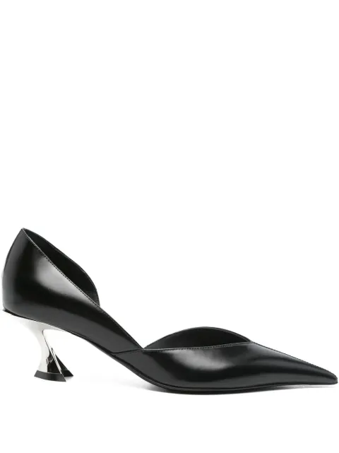 Mugler 55mm Fang sculpted-heel pumps