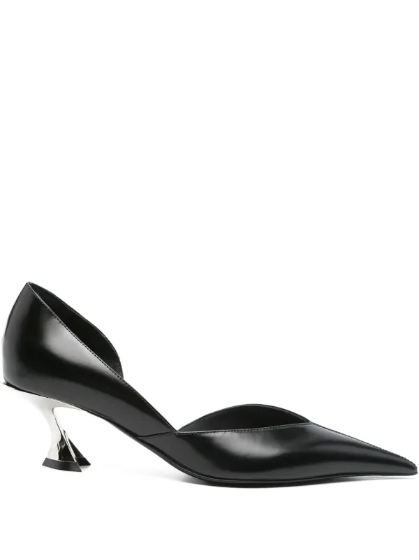 Mugler 55mm Fang Sculpted-heel Pumps in Black