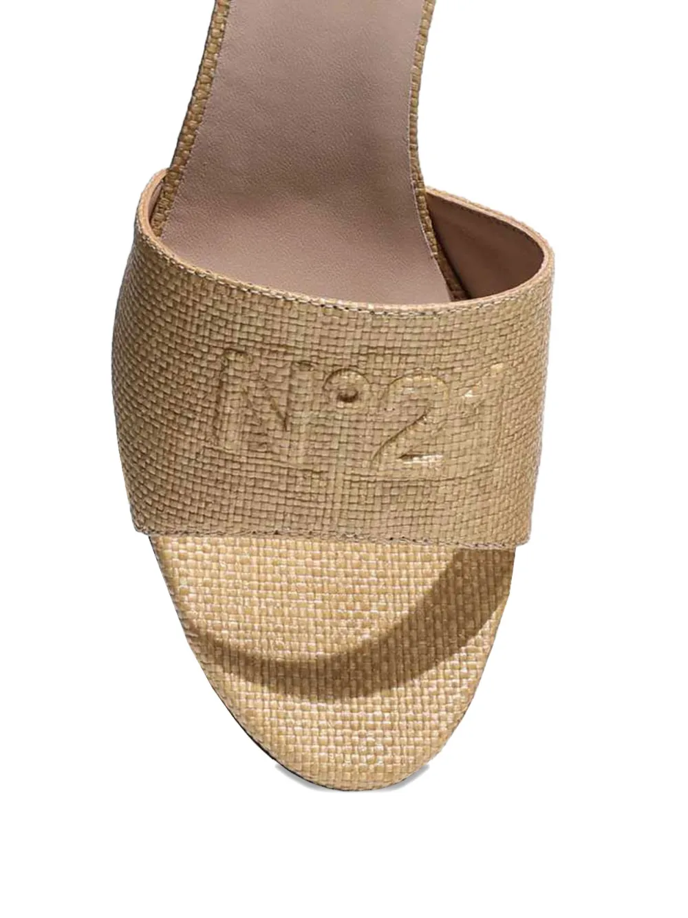 N°21 60mm Logo-embossed Interwoven Sandals In Neutral