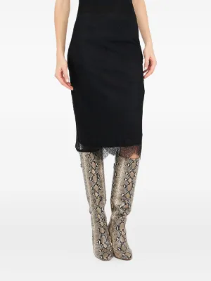 ワンピース LIU JO Women Mid Skirts WA5040MS55N 22222 Black Knit dress with rhinestones colour black | Liu Jo