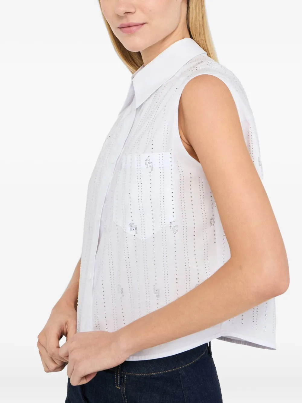 LIU JO Blouse verfraaid met stras Wit