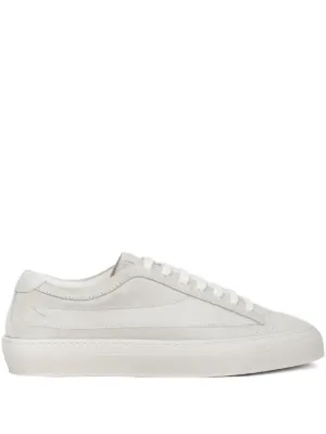 Maison Kitsuné lace-up Canvas Sneakers | White | FARFETCH