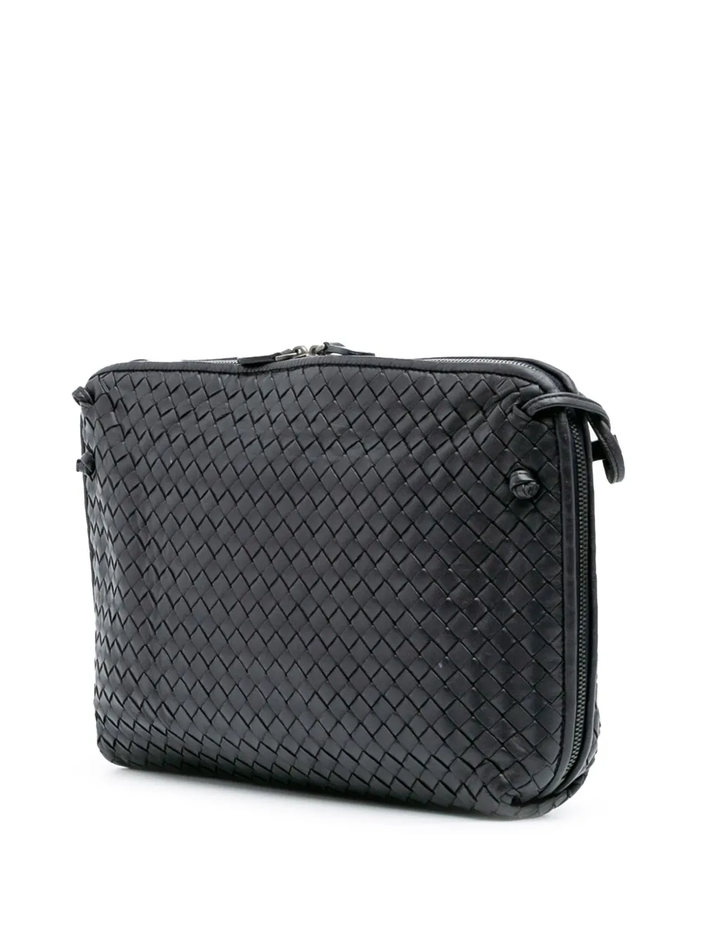 Pre-owned Bottega Veneta 2010 Large Nappa Intrecciato Nodini Crossbody Bag