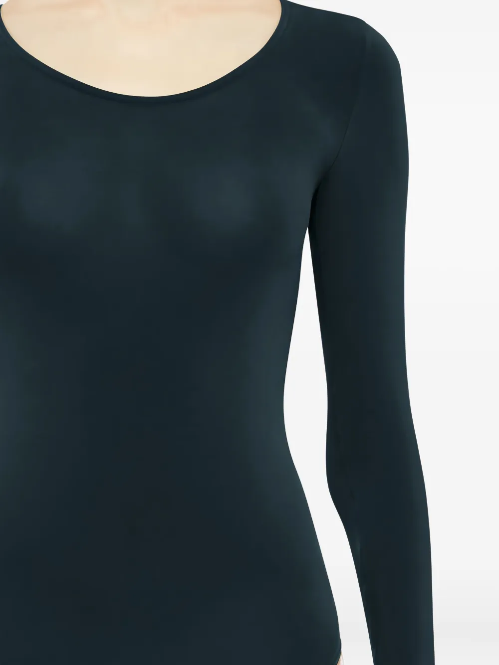 Wolford Long-sleeve Bodysuit In Blue