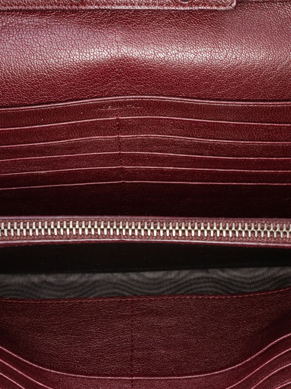Pre-owned Saint Laurent 2016 Sheepskin Triquilt Monogram Envelope Wallet On Chain Crossbody Bag