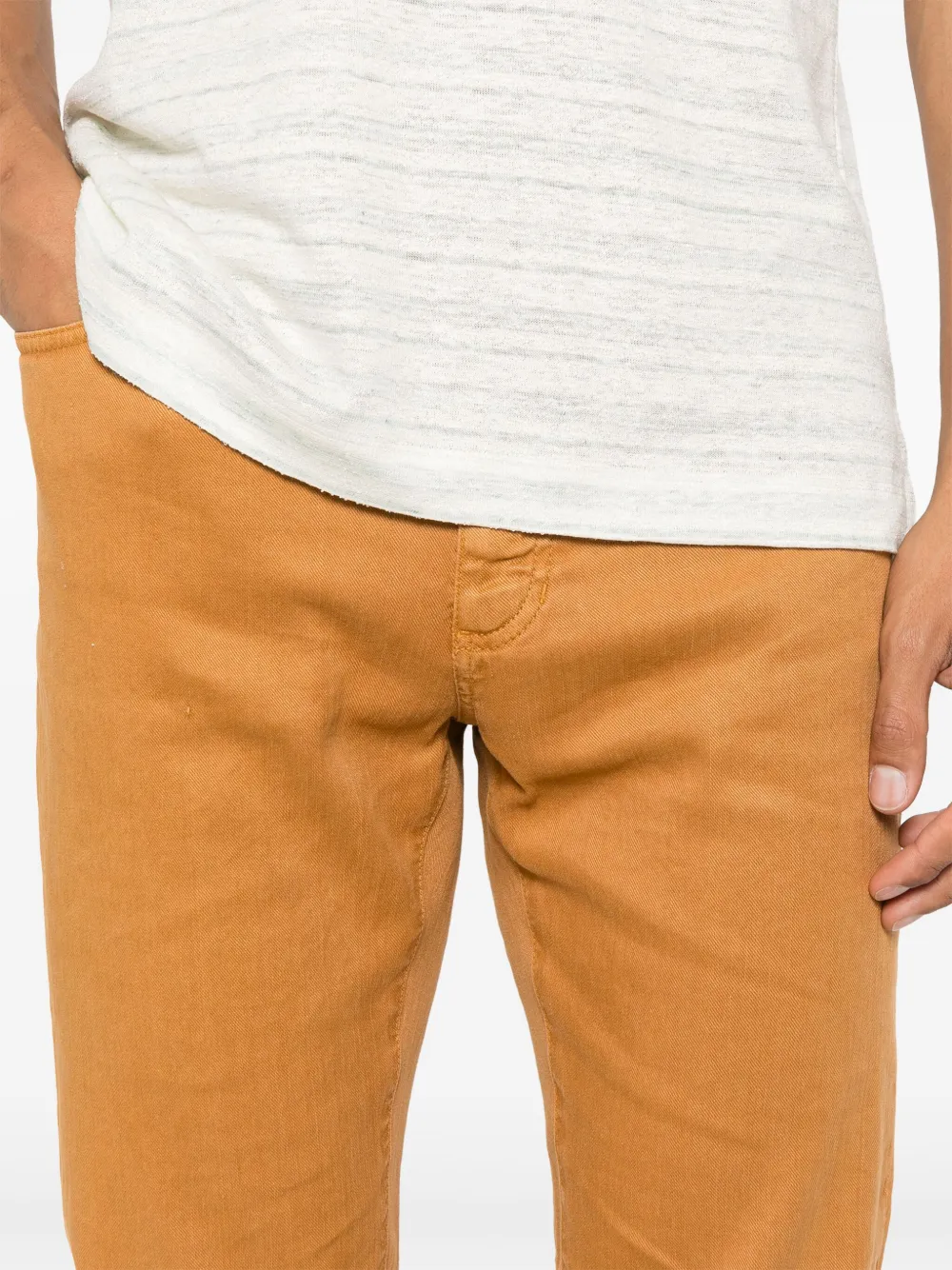 Zegna Jeans met vijf zakken Geel