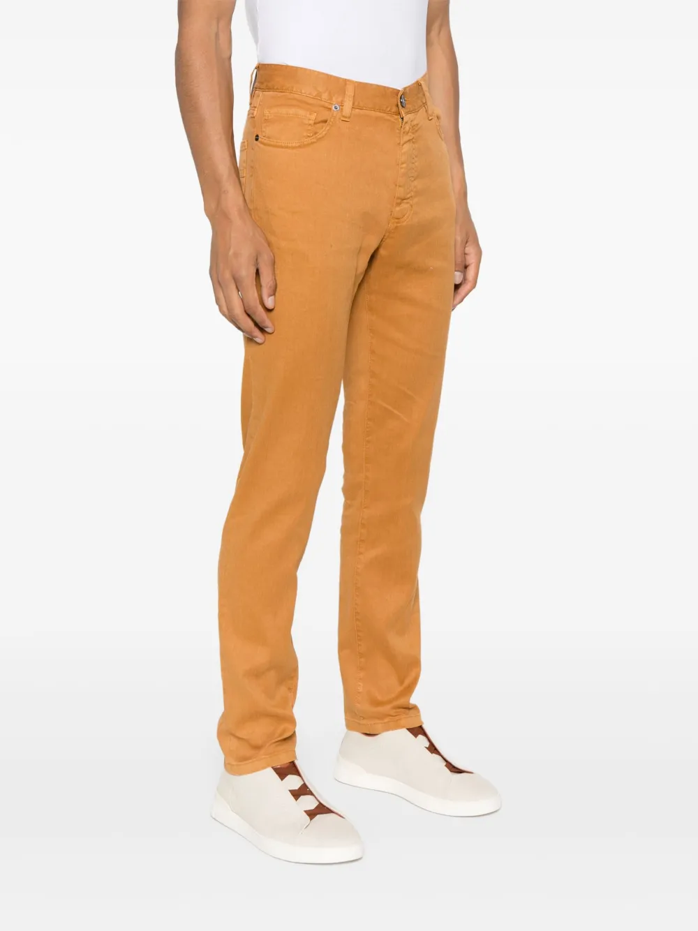 Zegna Jeans met vijf zakken Geel