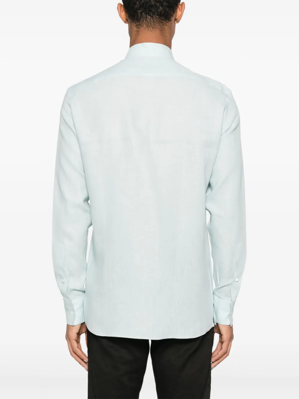 Zegna Linnen overhemd Blauw