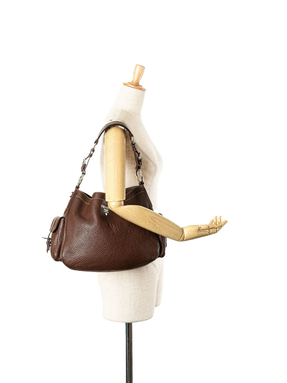 Prada Pre-Owned 2000-2024 Vitello Daino Side Flap Pockets shoulder bag | Bags | Image 2