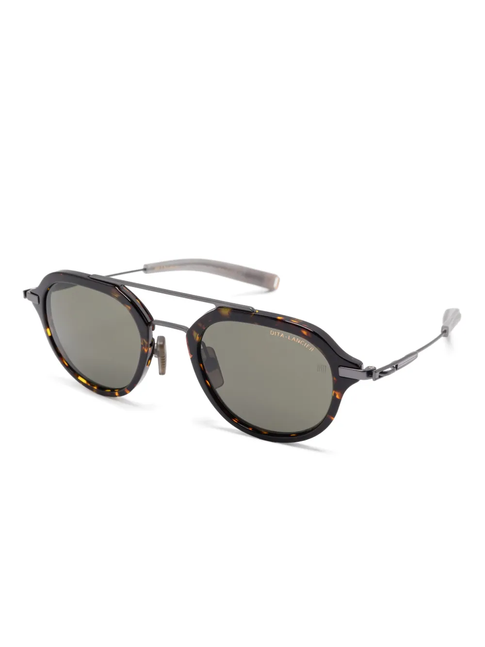 Dita Eyewear Zonnebril met rond montuur - Bruin